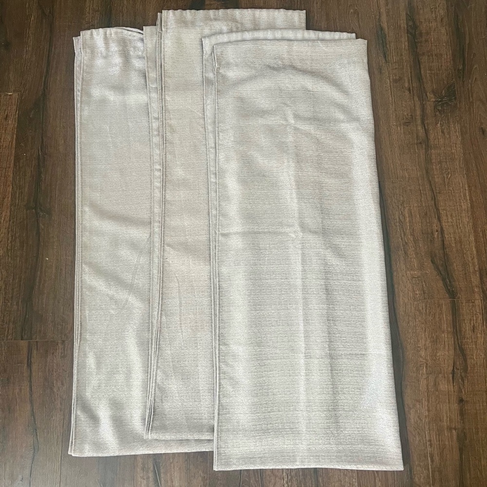 Three curtain panels 36x94 each